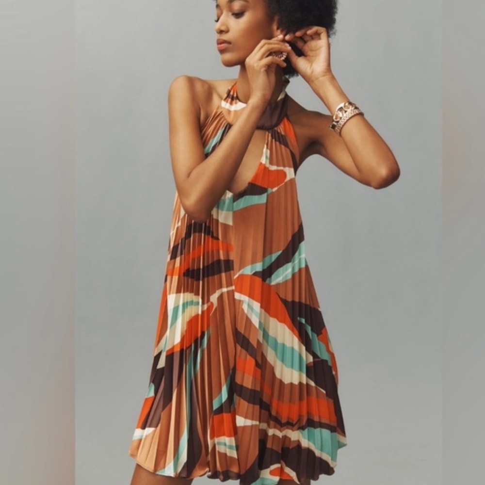 Anthropologie Hutch Pleated Swing Dress. Extra Large. - Picture 2 of 7
